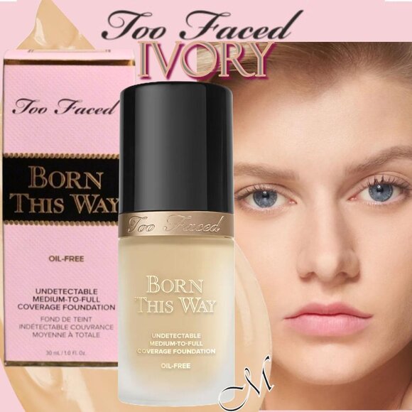 TOO FACED Born This Way Flawless Coverage Natural Finish* Foundation ~ Ivory NIB - Picture 1 of 13